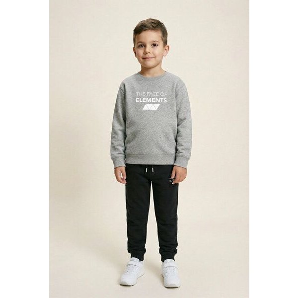 THE FACE OF ELEMENTS BOLD - RELAXED FIT KIDS SWEATSHIRT AUS 100% BIO-BAUMWOLLE