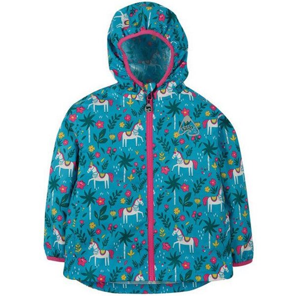 Frugi Regenjacke Indisches Pferd in petrol "Rain or Shine"