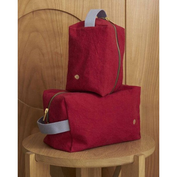 La Cerise sur le Gâteau Cube Kulturtasche | Kosmetiktasche aus Bio-Baumwolle