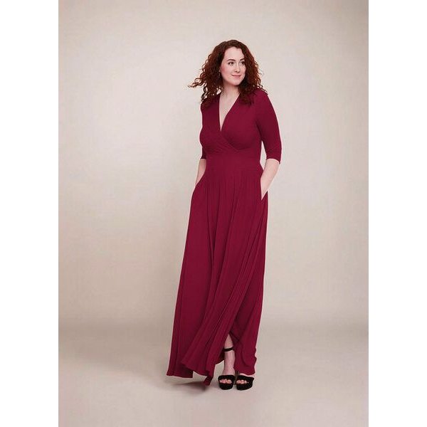 Ingoria MAGDALENA Maxi Kleid 3/4 Arm mit Taschen aus TENCEL® Modal Jersey