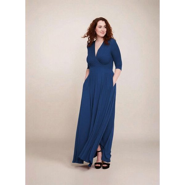 Ingoria MAGDALENA Maxi Kleid 3/4 Arm mit Taschen aus TENCEL® Modal Jersey