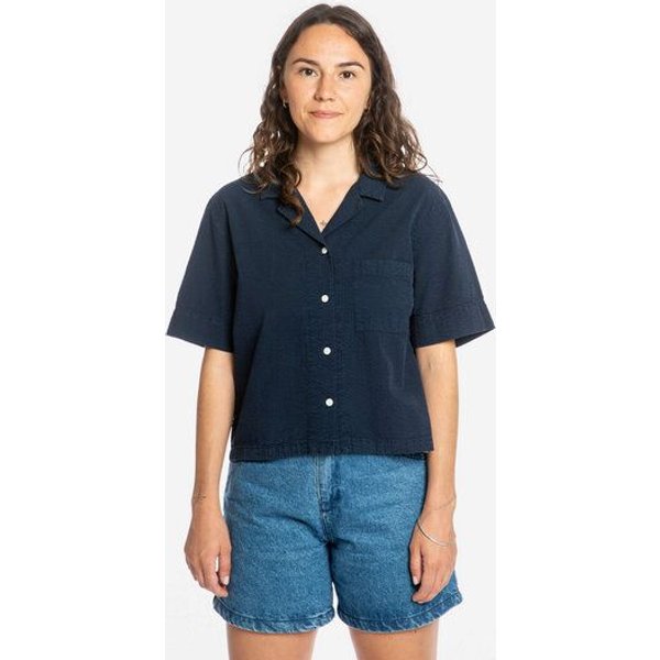 Matona Kurzärmelige Bluse | Seersucker Blouse | aus Baumwolle | GOTS-zertifiziert