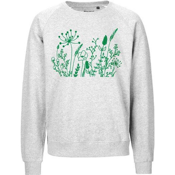 HANDGEDRUCKT "Wilde Wiese" Unisex Sweatshirt Neutral