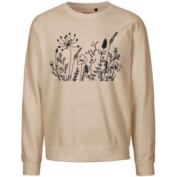 HANDGEDRUCKT "Wilde Wiese" Unisex Sweatshirt Neutral