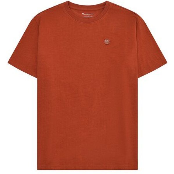 KnowledgeCotton Apparel T-Shirt LOKE Badge aus Bio-Baumwolle - ROC/GOTS/Vegan