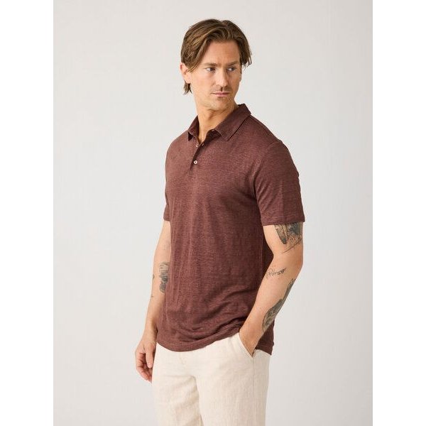 KnowledgeCotton Apparel Poloshirt Regular aus Bio-Leinen