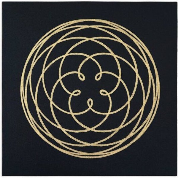 Veskor Cassiopeia ROSE OF VENUS Linoldruck | 20 × 20 cm | Gold