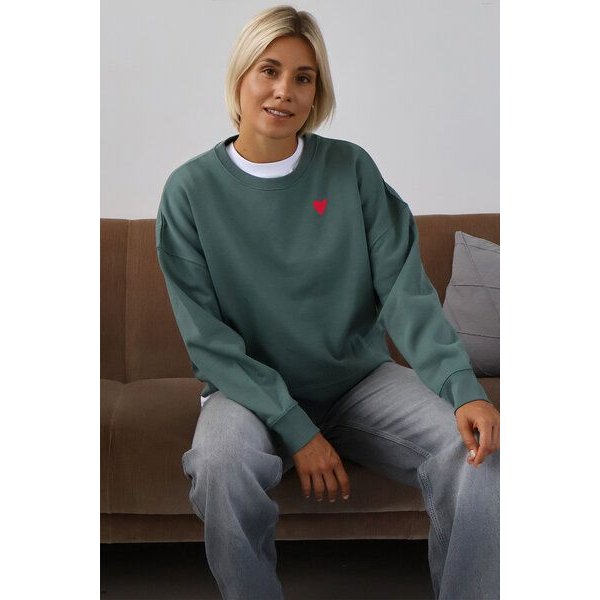 Kultgut Artdesign - Goodness Pulloversweater im Boxistyle / Red Heart