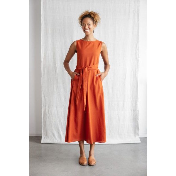 Jyoti - Fair Works Baumwoll Kleid Khushi Terracotta