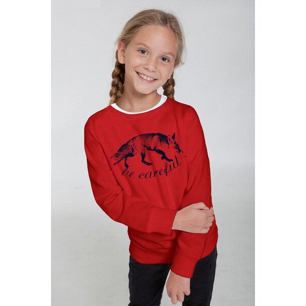 Peaces.bio - handbedruckte Biomode Bio-Kindersweatshirt "Be Careful"