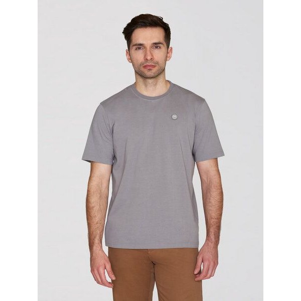 KnowledgeCotton Apparel T-Shirt LOKE Badge aus Bio-Baumwolle - ROC/GOTS/Vegan