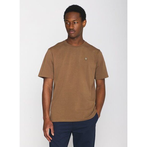 KnowledgeCotton Apparel T-Shirt LOKE Badge aus Bio-Baumwolle - ROC/GOTS/Vegan
