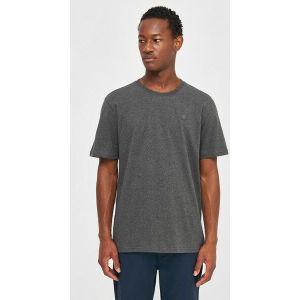 KnowledgeCotton Apparel T-Shirt LOKE Badge aus Bio-Baumwolle - ROC/GOTS/Vegan