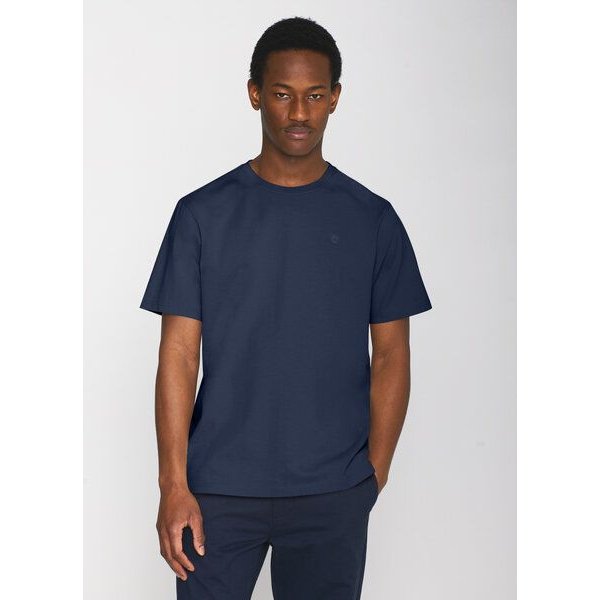 KnowledgeCotton Apparel T-Shirt LOKE Badge aus Bio-Baumwolle - ROC/GOTS/Vegan