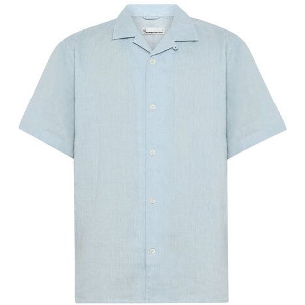 KnowledgeCotton Apparel Leinenhemd Box Fit - Short Sleeve - aus Bio-Leinen