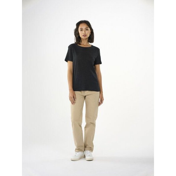 KnowledgeCotton Apparel Regular Leinen-T-Shirt aus Bio-Leinen - GOTS/Vegan
