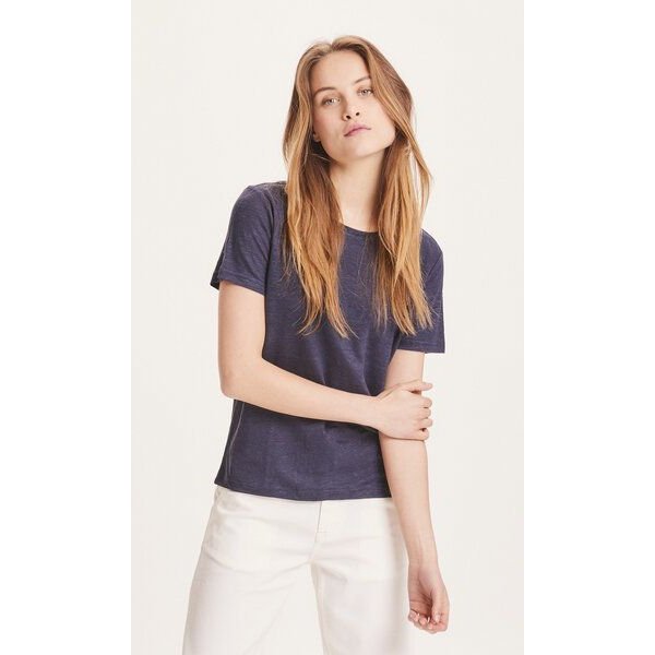 KnowledgeCotton Apparel Regular Leinen-T-Shirt aus Bio-Leinen - GOTS/Vegan