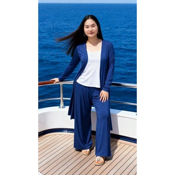Ingoria RIYA Palazzo-Hose mit Komfortbund und Taschen