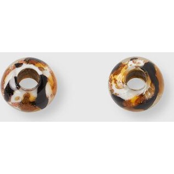 fejn jewelry Creole 'murano huggie" mit buntem Glasanhänger