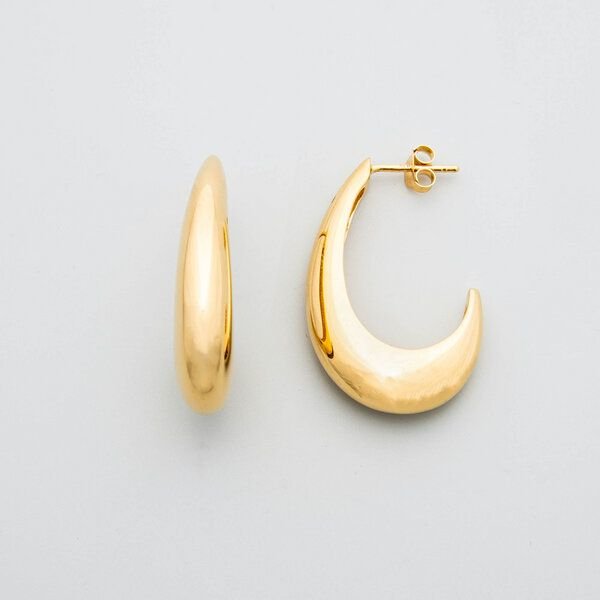 fejn jewelry Creole 'open dome hoop" - offene Huggies
