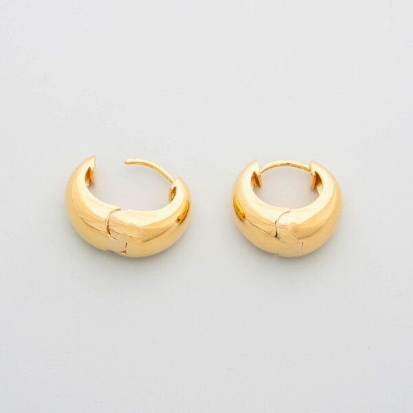fejn jewelry Creole 'small dome hoop" - glänzende Huggies