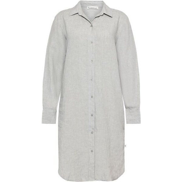 KnowledgeCotton Apparel Leinen- Hemdkleid - Classic linen dress - GOTS/Vegan
