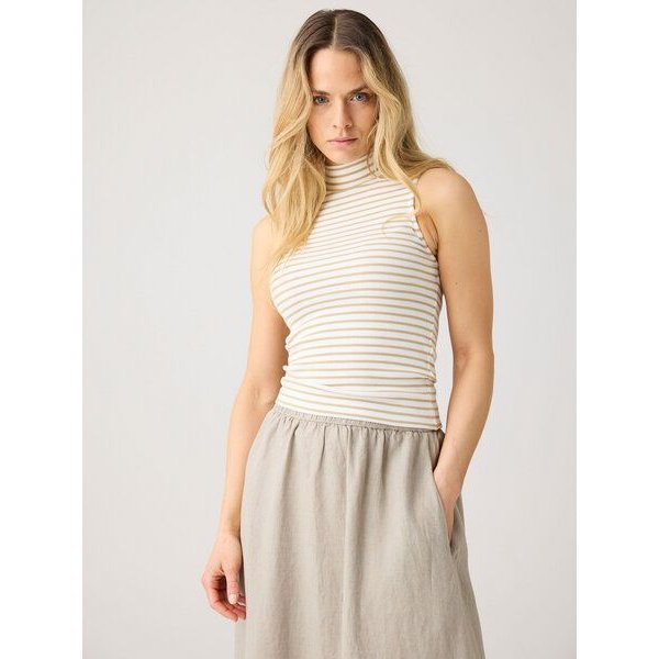 KnowledgeCotton Apparel Ripptop - High neck rib top - aus Bio-Baumwolle