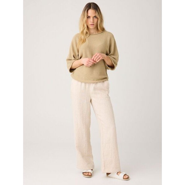 KnowledgeCotton Apparel POSEY weite, mittelhohe Leinenhose - GOTS/Vegan