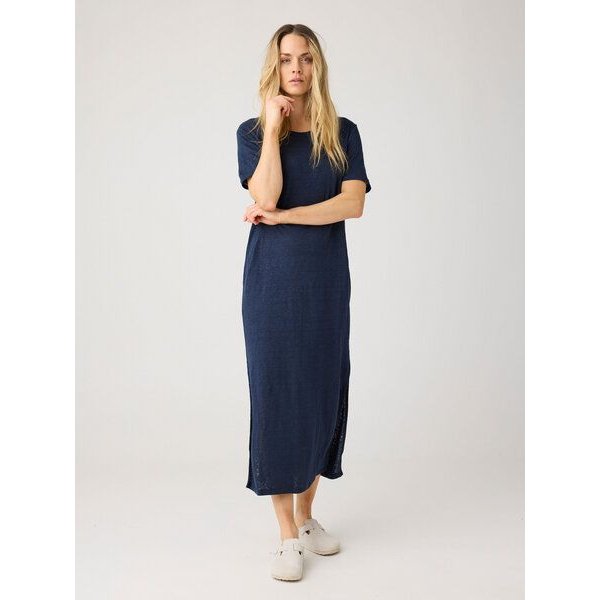KnowledgeCotton Apparel Bio-Leinen T-Shirt Kleid GOTS/Vegan