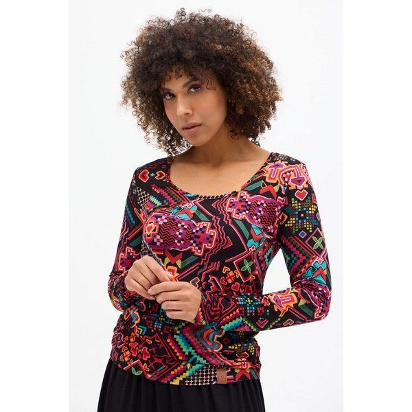 KOKOworld Damen Bluse Papaya aus LENZING ECOVERO Viskose – Longsleeve