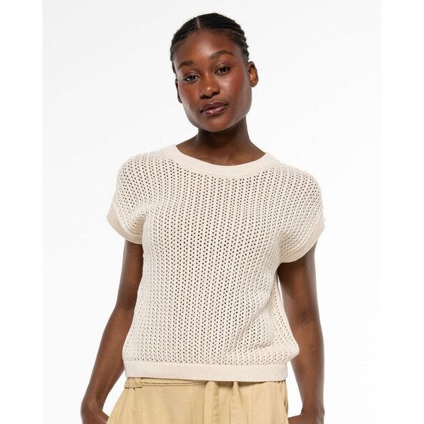 Alma & Lovis Pullunder im lockeren Strick aus Organic Cotton | Lace Knit Shirt