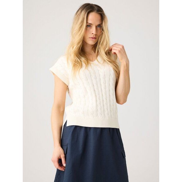 KnowledgeCotton Apparel Strick-Pullunder CABLE aus Bio-Baumwolle