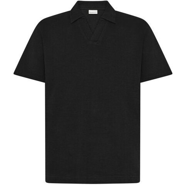 KnowledgeCotton Apparel Lockeres Poloshirt mit Waffelstruktur aus Bio-Baumwolle