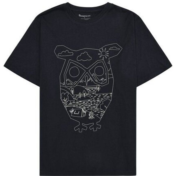 KnowledgeCotton Apparel T-Shirt mit Front-Print aus Bio-Baumwolle
