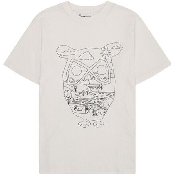 KnowledgeCotton Apparel T-Shirt mit Front-Print aus Bio-Baumwolle
