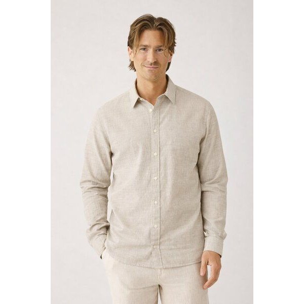 KnowledgeCotton Apparel Streifenhemd DUNE regular aus Bio-Baumwolle