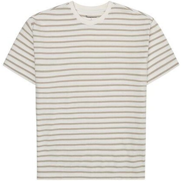 KnowledgeCotton Apparel Lockeres gestreiftes T-Shirt aus Bio-Baumwolle