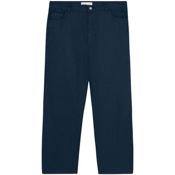 KnowledgeCotton Apparel Flint weite Twill-Hose aus Bio-Baumwolle