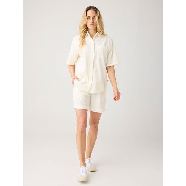 KnowledgeCotton Apparel Weite Seersucker-Shorts POSEY aus Bio-Baumwolle
