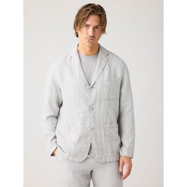 KnowledgeCotton Apparel Lockerer Blazer aus Bio-Leinen