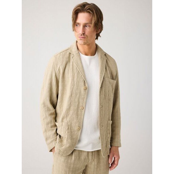 KnowledgeCotton Apparel Lockerer Blazer mit Struktur aus Bio-Baumwolle