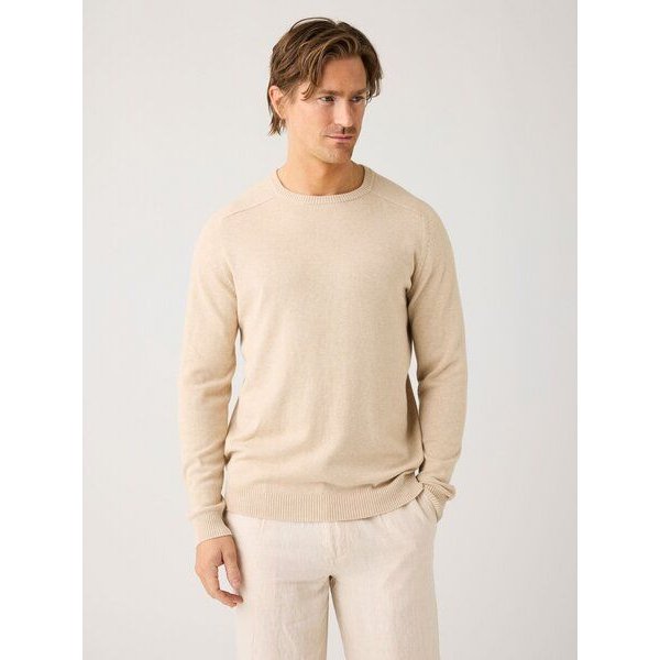 KnowledgeCotton Apparel Leichter Pullover mit Rundhalsausschnitt aus Bio-Baumwolle und Kaschmir