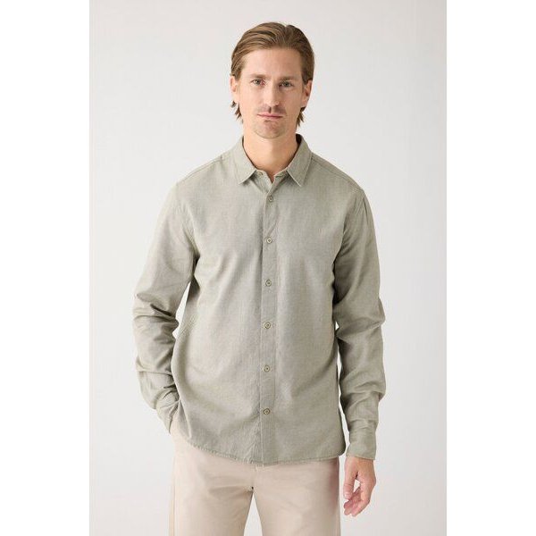 KnowledgeCotton Apparel Leichtes Twill-Hemd aus Bio-Baumwolle
