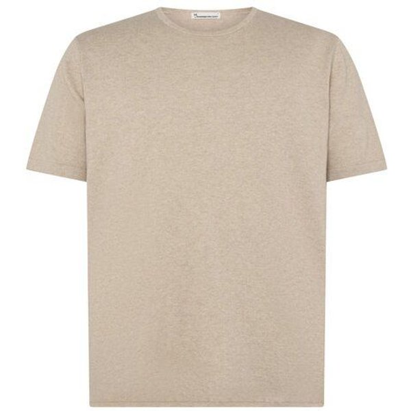 KnowledgeCotton Apparel Gestricktes T-Shirt aus Bio-Baumwolle und Kaschmir