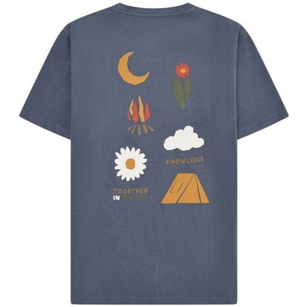 KnowledgeCotton Apparel T-Shirt mit Rücken-Print aus Bio-Baumwolle