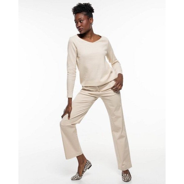 Alma & Lovis Edle Chino mit geradem Bein aus Bio-Baumwolle | Straight Chino