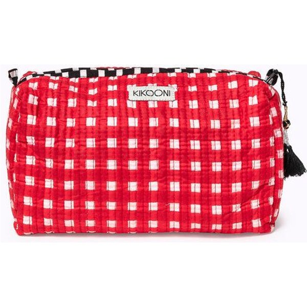 KIKOONI handgefertigte Kosmetiktasche "HAPPY CHECKS"