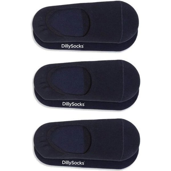 DillySocks 3er-Pack Invisible Socken aus Biobaumwoll-Mix