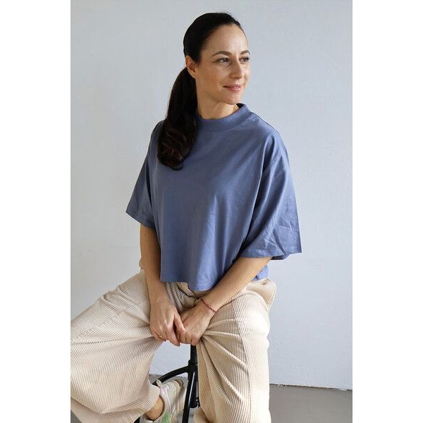 Kultgut Shirt aus Biobaumwolle & Recycelter Baumwolle / Boxistyle