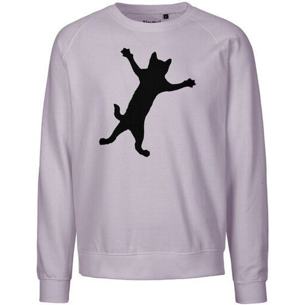 HANDGEDRUCKT "Klammerkatze" Unisex Sweatshirt Neutral